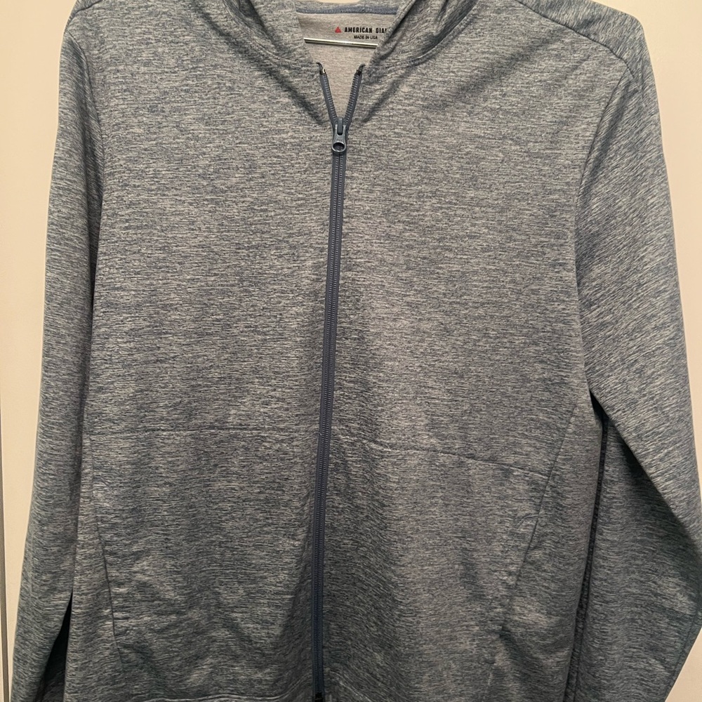 American Giant performance tech Blue Zip-Up Hoodie small